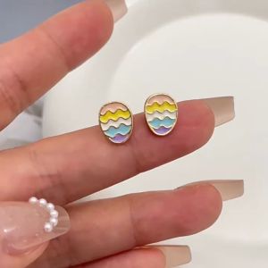 Anting-Anting Easter Egg Unik Lucu Anti Karat Aksesoris Wanita Korea Style Fashion