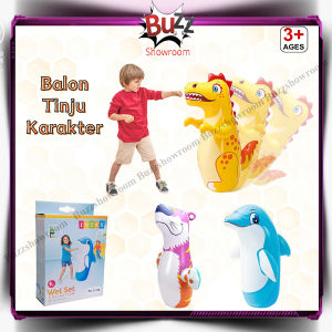 Samsak Tinju Balon Karakter Mainan Anak Laki Olahraga Boxing Bop Bag