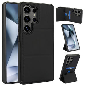 Card Case For Samsung Mobile Phone Shell Cards Slot Case Leather Cover With Card holder Casing Cases For Samsung Galaxy S25 Ultra S25 Plus S24 Ultra S23 Plus S22 Ultra S21 Plus S20 S24 FE S24U S25U Covers Simple solid color Case