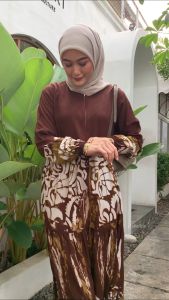 GAMIS BATIK CAP BAHAN TWILL RAYON CANDI MEKAR