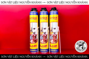 Keo Bọt Nở S-FOAM Neo 2-in-1 – Keo PU Foam Trám Khe Lấp Đầy Khe Hở Cách Âm Cách Nhiệt