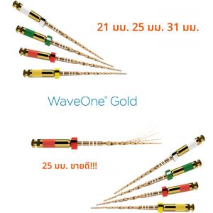 ทันตกรรม Wave One Gold ไฟล์โรตารี่ยืดหยุ่น Endo Root Canal Treatment เครื่องมือทันตกรรมทันตกรรมลูกสูบ Endo ไฟล์