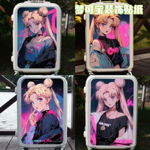 Pretty Girl Warrior Stickers Cartoon Cute Luggage Suitcase Stickers Internet Celebrity Girls Room Decorative Stickers
