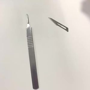 10 Chiếc Lưỡi Dao Thép Carbon 23/24 Cạnh Bất Đối Xứng Dùng Cho Thủ Công Mỹ Nghệ Mở Gói Hàng Hoạt Động Ngoài Trời