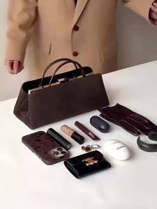 VERAFIED | Luxury Suede Underarm French Bag Autumn