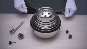 Mangkok Korea 304 Stainless Steel Tebal / Mangkuk Dua Lapis Anti Panas 12cm/14cm/16cm/18cm/20cm