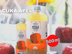 Suur Lemoen CUKA APEL - Apple Cider Vinegar 1 Liter - Premium Organik With The Mother By HERBALINAJA