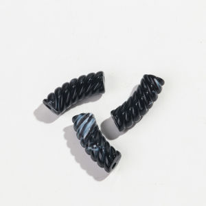 12*34mm 10pcs/lot Dual Color Acrylic Chunky Bamboo Twist Curved Tube Beads for Bracelet Necklace Making DIY Jewelry Accessories