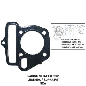 Paking Silinder Cop CHTP Legenda - Gasket Packing Peking Cylinder Silinder Block Head Kop Atas Bahan Plat Honda Supra Fit New Fit X Fit S