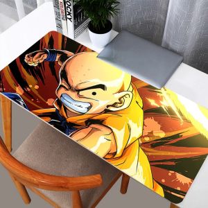 Bandai | DBZ Dragon Ball Krillin Mouse Pad Kawaii Gaming Accessories Notbook Computer Speed Mini Pc Gamer Keyboard Desk Mat Mousepad