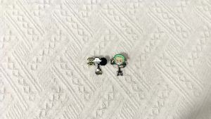 Bandai | Trâm Cài Hình Đầu Lâu Hải Tặc Zoro & Usopp Huy Hiệu Anime Cài Áo Khoác Denim Quà Tặng Cho Fan Manga Đồ Trang Sức Sưu Tầm Phụ Kiện Ba Lô