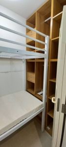 Bunk bed with wardrobe customize for helper room singapore/store room/bobm shelter/unity/smaller room/study room/kids room