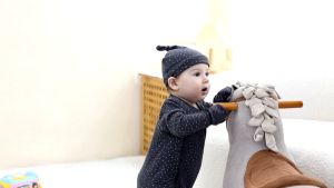 Newborn Baby Long Sleeved Jumpsuit 3-Piece Fashion Maple Leaf Set With Leg Pajamas 100% Cotton Babys Needs Newborn Set