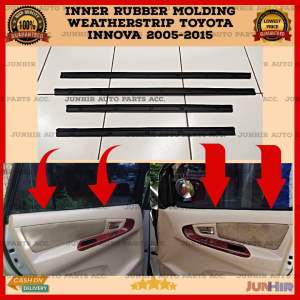 4 pcs INNER Window Channel RUBBER MOULDING WEATHERSTRIP TOYOTA INNOVA 2005 2006 2007 2008 2009 2010 2011 2012 2013 2014 2015 Taiwan Made Replacement