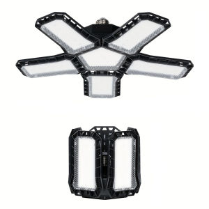 Deformable LED Garage Light With Adjustable Panels LED 45/60/80W AC110V E26/E27 Ceiling Lamp Industrial Lighting for Workshop