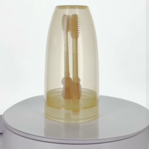 แปรงสีฟันซิลิโคนทารก 0-18เดือน ชุด 2 ชิ้น แปรงฟันนม+แปรงลิ้น นุ่มปลอดภัย ไม่เจ็บเหงือก ทำความสะอาดช่องปาก พร้อมกล่องเก็บ