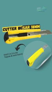 Cutter Besar 18mm Pemotong Kertas Kardus Serba Guna