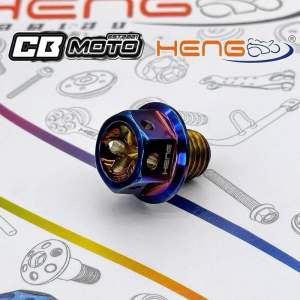 HENG / SC SIAM RADIATOR COOLANT DRAIN PLUG FOR HONDA 125 GIORNO SET OF 1 CNC TITANIUM CONCAVE
