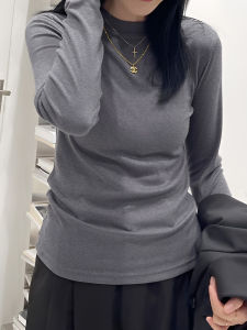 เสื้อเชิ้ตคอตั้งบุขนแกะ Modal เสื้อเชิ้ตผู้หญิงฤดูใบไม้ร่วง/ฤดูหนาว สไตล์ใหม่ 2025 เสื้อเชิ้ตแขนยาวลายพิมพ์สไตล์เกาหลี ทรงสลิมฟิต