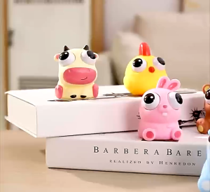 [SG Seller]Cute Pet Decompression Squeezing Toy Animal Pinch Toy  Creative Toy Funny Panda Pinch Decompression Spin Eye Squeeze Toy