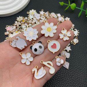 20/50/100pcs น่ารักโลหะผสม Oil-Dipped Charms! – เกร้าสมบัติของอุปกรณ์เครื่องประดับ DIY พร้อมดีไซน์ดอกไม้และสัตว์