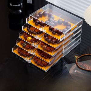 Large Capacity Crystal Bracelet Storage Box Multi-Layer Transparent Buddha Amulet Bead Organizer Jewelry Accessory Storage Case
