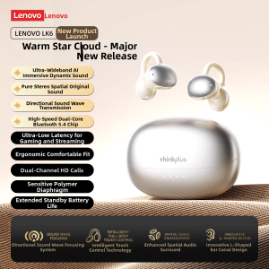 Lenovo | Wireless Bluetooth Bone Conduction Sports Earhook Headphones