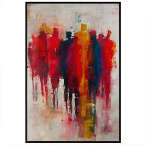 Tranh trừu tượng người tiến về phía trước phong cách hiện đại.Tranh treo tường dán tường.CGI-1017