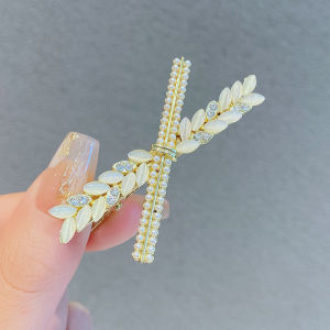 South Korea Opal Wheat Barrettes Side Clip Hairware Japanese and Korean Classy Rhinestone Bows Word Clip Bang Clip
