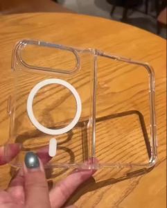 Transparent Magnetic Case for iPhone Duo iPhoneduo Fold for Magsafe Mac Safe Capa Coque Clear Shockproof Phone Cover Accessories