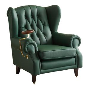 American Style Tiger Chair Godfather Chair Leather Cigar Villa European Style Single Sofa Chair Retro High End Country Furniture