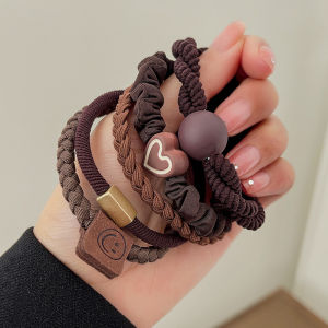 ยางรัดผมผู้หญิงที่มีความยืดหยุ่นสูงและทนทานผูกหัวอารมณ์ที่เรียบง่ายเชือกผมหางม้าสูงที่คาดผมความรู้สึกระดับไฮเอนด์ 2024 ที่คาดผมใหม่