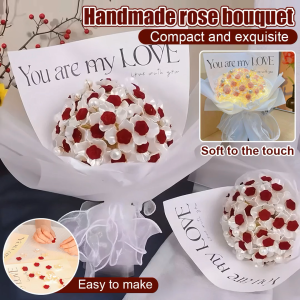 MBMSHEGH Handmade DIY Flower Bouquet Artificial Rose Flowers Material Package Birthday Valentines Day Wedding Festive Party Home Decoration