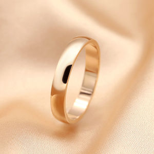 Rose Gold Titanium Steel Plain Ring