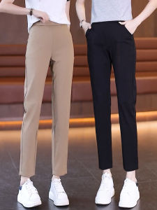 High Waist Straight Leg Nine-Tenths Tailored Pants Womens Autumn 2025 Slimming Leg Lengthening Casual Small Size Eight-Tenths Suit Pants