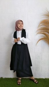 Vest Blazer Tunik Tanpa Lengan Outer Wanita Polos 720 Premium Adem Tebal