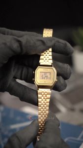 Jam Tangan Wanita Casio LA680WEGV-9A Gold Dial Gold Stainless Steel Band