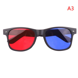 (.) Black Frame Red Blue Green 3D Glasses For Amblyopia Training Vision Correction Training Practice For Teen