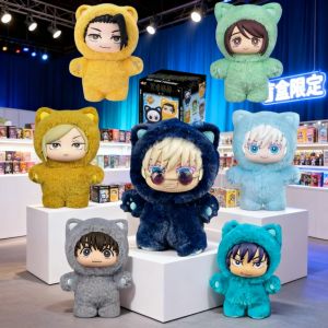 Bandai | Eaki Jujutsu Kaisen Gojo Satoru Plush Doll - Cat Park Party Blind Box Pendant Bag Charm Season 2 Collectible Model (In Stock)/