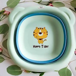 Chậu rửa mặt gấp gọn cho bé Hình Hổ mẫu mới Chất liệu nhựa PP cao cấp tiện lợi