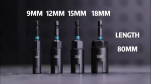 Libraton 5PCS Wing Nut Driver Set Universal 1/4" Hex Shank Nut Driver with EVA for Hook Bolt & U-Bolt Installation