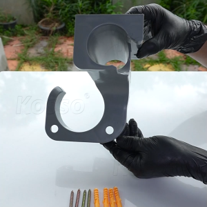 bkk KOSSO 2in1 ที่เก็บปืนฉีดน้ำ และเก็บสายยาง ที่แขวนสายยาง แบบติดผนัง ตะขอแขวน อุปกรณ์เก็บปืนฉีดน้ำ หัวฉีดพ่นน้ำ ล้างรถ รดน้ำต้นไม้ (1ชุด) 154 FSA หัวฉีดน้ำ