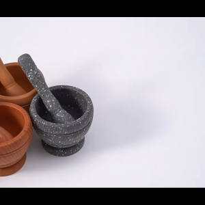 ครกพลาสติก ครกและสาก ครกขนาดเล็ก ครกตำน้ำพริก โถกระเทียมทุบ ผิวเรียบ เนื้อหนาประณีตสวยงาม ทนทาน มีประโยชน์หลากหลาย สามารถนำมาประกอบอาหารได้เช่น ตำพริก กระเทียม ฯลฯ ครกพลาสติกลายไม้