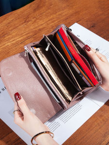 MEIFEI | Genuine Leather Big Capacity Long Wallet Double Zipper