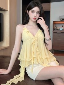 GUZILIAN | Áo Cổ Asymmetrical Có Nếp Gợn