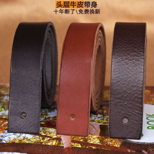 Genuine Top Layer Cowhide Belt Mens No Buckle Soft Leather Belt Smooth Surface Casual Style Waist Belt for All Ages