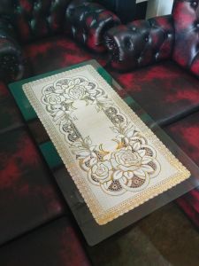 TAPLAK MEJA CANTIK IMPOR  WARNA EMAS
