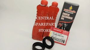 SATU SET KOMPLIT HONDA 2 PCS MINYAK + 2 PCS TUTUP ABU + 2 PCS SEAL SHOK DEPAN BEAT FI POP GRAND SUPRA VARIO 125 150 SCOOPY KARISMA BLADE REVO GENIO SONIC