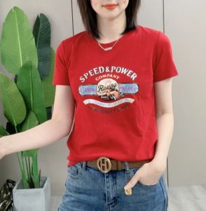 Export Brand Big Sale Leak-Picking Korean Style Pure Cotton Short Sleeve T-Shirt Womens Belly Covering Small Versatile Slimming Top