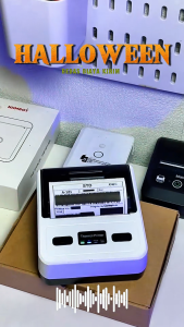 free 2 paper Rolls thermal printer bluetooth printer barcode mesin mini printer Kasir Restoran printer portable Cetak Resi Alamat Struk thermal 80mm - Support android/ios/Windows